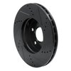 E-Line Drilled & Slotted Black Brake Rotor, 2003-2009 Mercedes-Benz, Position: Front Left - image 4