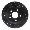 E-Line Drilled & Slotted Black Brake Rotor, 2006-2011 Mercedes-Benz, Position: Rear Right - image 4