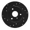 E-Line Drilled & Slotted Black Brake Rotor, 2005-2016 Smart, Position: Front Left - image 1