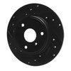 E-Line Drilled & Slotted Black Brake Rotor, 2005-2016 Smart, Position: Front Left - image 2