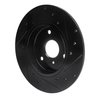 E-Line Drilled & Slotted Black Brake Rotor, 2005-2016 Smart, Position: Front Left - image 4