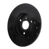 E-Line Drilled & Slotted Black Brake Rotor, 2005-2016 Smart, Position: Front Right - image 4