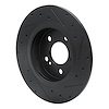 E-Line Drilled & Slotted Black Brake Rotor, 2014-2020 Fits Multiple Makes/Models, Position: Rear Left - image 1