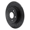 E-Line Drilled & Slotted Black Brake Rotor, 2014-2020 Fits Multiple Makes/Models, Position: Rear Left - image 3