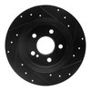 E-Line Drilled & Slotted Black Brake Rotor, 2014-2020 Fits Multiple Makes/Models, Position: Rear Left - image 4