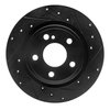 E-Line Drilled & Slotted Black Brake Rotor, 2014-2020 Fits Multiple Makes/Models, Position: Rear Right - image 4