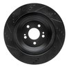 E-Line Drilled & Slotted Black Brake Rotor, 2014-2021 Mercedes-Benz, Position: Rear Right - image 3