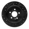 E-Line Drilled & Slotted Black Brake Rotor, 1998-2005 Mercedes-Benz, Position: Rear Right - image 2