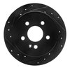 E-Line Drilled & Slotted Black Brake Rotor, 1998-2005 Mercedes-Benz, Position: Rear Right - image 3