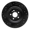 E-Line Drilled & Slotted Black Brake Rotor, 2000-2005 Mercedes-Benz, Position: Rear Right - image 2