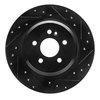 E-Line Drilled & Slotted Black Brake Rotor, 2000-2005 Mercedes-Benz, Position: Rear Right - image 3
