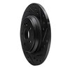 E-Line Drilled & Slotted Black Brake Rotor, 2000-2005 Mercedes-Benz, Position: Rear Right - image 4