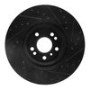 E-Line Drilled & Slotted Black Brake Rotor, 2006-2012 Mercedes-Benz, Position: Front Left - image 3