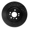 E-Line Drilled & Slotted Black Brake Rotor, 2006-2012 Mercedes-Benz, Position: Front Left - image 4