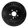 E-Line Drilled & Slotted Black Brake Rotor, 2006-2012 Mercedes-Benz, Position: Rear Left - image 4
