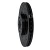 E-Line Drilled & Slotted Black Brake Rotor, 2006-2012 Mercedes-Benz, Position: Front Left - image 2