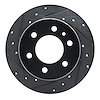 E-Line Drilled & Slotted Black Brake Rotor, Fits Select Fits Multiple Makes/Models, Position: Rear Left - image 1