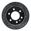 E-Line Drilled & Slotted Black Brake Rotor, Fits Select Fits Multiple Makes/Models, Position: Rear Right - image 1