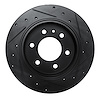 E-Line Drilled & Slotted Black Brake Rotor, Fits Select Fits Multiple Makes/Models, Position: Rear Left - image 1