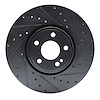 E-Line Drilled & Slotted Black Brake Rotor, Fits Select Mercedes-Benz, Position: Front Right - image 1