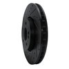 E-Line Drilled & Slotted Black Brake Rotor, Fits Select Mercedes-Benz, Position: Front Left - image 3