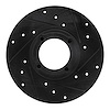 E-Line Drilled & Slotted Black Brake Rotor, 1963-1979 Fits Multiple Makes/Models, Position: Front Right - image 1
