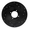 E-Line Drilled & Slotted Black Brake Rotor, 1962-1980 MG, Position: Front Left - image 4