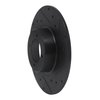 E-Line Drilled & Slotted Black Brake Rotor, 1962-1980 MG, Position: Front Right - image 3