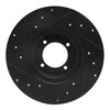 E-Line Drilled & Slotted Black Brake Rotor, 1962-1980 MG, Position: Front Right - image 4