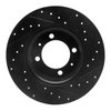 E-Line Drilled & Slotted Black Brake Rotor, 1981-1987 GM, Position: Front Left - image 2