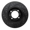E-Line Drilled & Slotted Black Brake Rotor, 1981-1987 GM, Position: Front Right - image 3