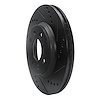E-Line Drilled & Slotted Black Brake Rotor, 1987-1993 GM, Position: Front Right - image 1