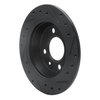 E-Line Drilled & Slotted Black Brake Rotor, 1986-1998 GM, Position: Rear Left - image 4