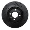 E-Line Drilled & Slotted Black Brake Rotor, 1988-1998 GM, Position: Front Left - image 4