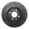 E-Line Drilled & Slotted Black Brake Rotor, 1988-1998 GM, Position: Front Right - image 2