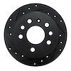E-Line Drilled & Slotted Black Brake Rotor, 1994-1996 GM, Position: Rear Left - image 1