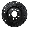 E-Line Drilled & Slotted Black Brake Rotor, 1994-1996 GM, Position: Rear Right - image 1