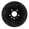 E-Line Drilled & Slotted Black Brake Rotor, 1997-2008 GM, Position: Rear Left - image 2