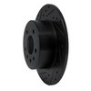 E-Line Drilled & Slotted Black Brake Rotor, 1997-2008 GM, Position: Rear Left - image 4