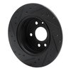 E-Line Drilled & Slotted Black Brake Rotor, 1997-2008 GM, Position: Rear Right - image 2
