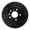 E-Line Drilled & Slotted Black Brake Rotor, 1997-2008 GM, Position: Rear Right - image 3