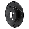E-Line Drilled & Slotted Black Brake Rotor, 1999-2010 GM, Position: Rear Left - image 1