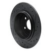 E-Line Drilled & Slotted Black Brake Rotor, 1999-2010 GM, Position: Rear Left - image 4