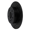 E-Line Drilled & Slotted Black Brake Rotor, 1999-2010 GM, Position: Rear Right - image 1