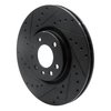 E-Line Drilled & Slotted Black Brake Rotor, 1999-2010 GM, Position: Front Left - image 4