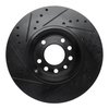 E-Line Drilled & Slotted Black Brake Rotor, 1999-2010 GM, Position: Front Right - image 3