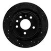 E-Line Drilled & Slotted Black Brake Rotor, 2002-2010 GM, Position: Rear Right - image 2