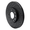 E-Line Drilled & Slotted Black Brake Rotor, 2003-2011 GM, Position: Front Left - image 2