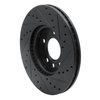 E-Line Drilled & Slotted Black Brake Rotor, 2003-2011 GM, Position: Front Left - image 4
