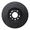 E-Line Drilled & Slotted Black Brake Rotor, 2003-2011 GM, Position: Front Left - image 3
